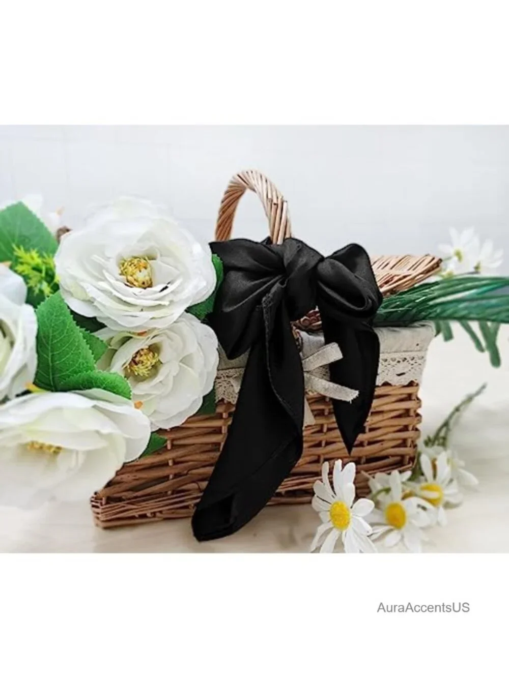 Square Satin Scarf Wrap Ribbon Neck Scarves Retro Costume